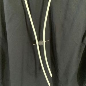 White and black rubber necklace